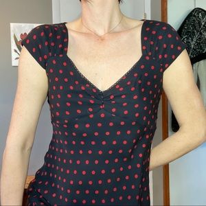 Polka-dot Silk Midi dress